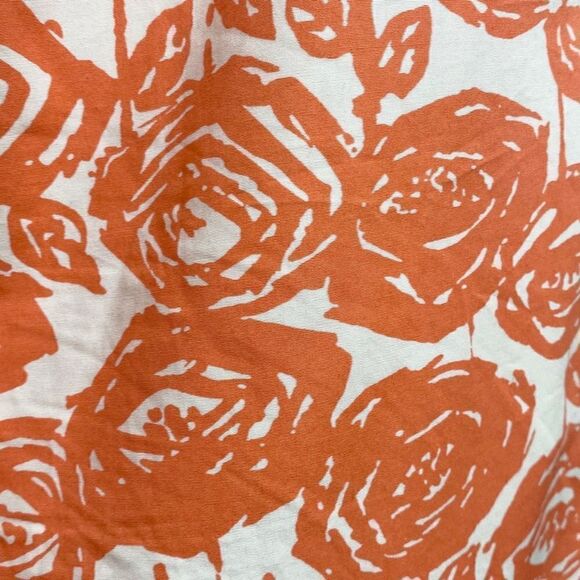 J. Crew Orange Floral Flare Skirt Size 4 - Picture 3 of 5